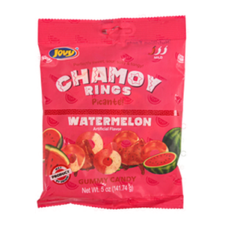 Jovy Chamoy Rings Picante Watermelon Gummy 5 Oz