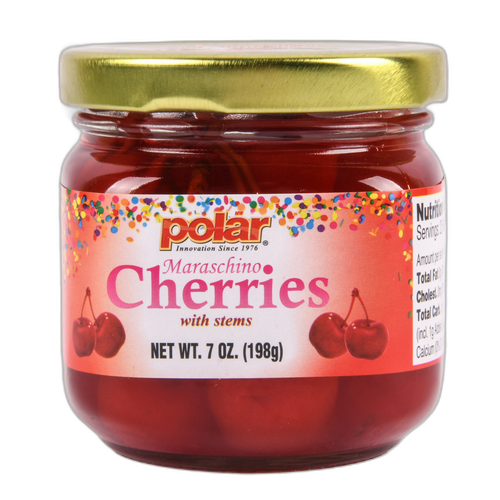 Polar Maraschino Cherries 7 Oz W Stem
