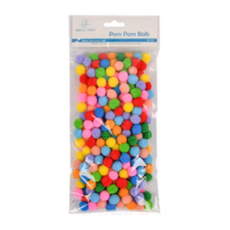 Angels Craft Small Pom Pom Balls 250Ct Asst Colors