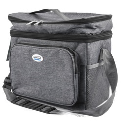 Lunch Bag/Cooler 12-Can W/Hard Case Grey