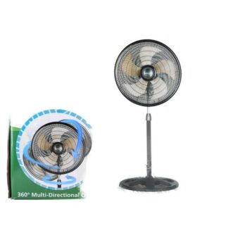3-Speed Oscillating Stand Fan 12" Black