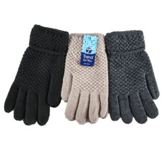 Hw Mens Knitted Gloves, Asst Colors