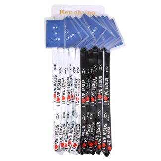 Lanyard "I Love Jesus" Black And White