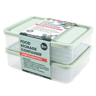 Plastic Food Container Soft 600 Ml 2 Pcs