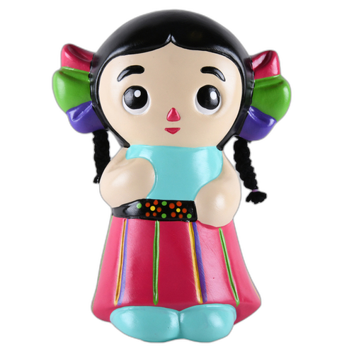 Ceramic Coin Bank Muñeca Lele Asst Clrs