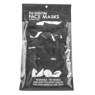 Fashion Fabric Face Mask 5Pc Asst Clrs