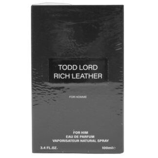 Mens Perfume Todd Lord Rich Leather 3.4Oz