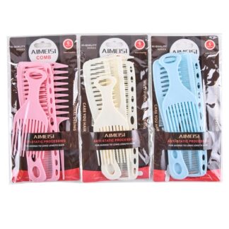 Hair Comb 6Pc Set Asst Size