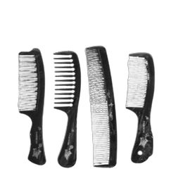 Hair Brush 4Pc Set Black