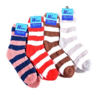Hw Winter Cozy Socks Stripe Asst Color #So385