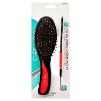 Cushion Brush W/Metal Comb Set
