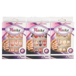 False Nail 12Ct Asst Clr & Degn