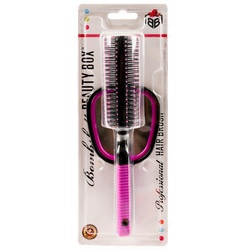 Hair Brush Round With Mirror Asst Color