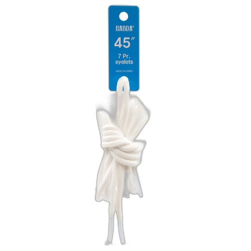 Shoelace Round White 45"