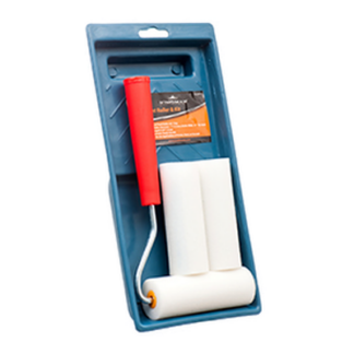 Kingman Paint Roller Kit 4" W/2Pcs Roller Refill & Tray