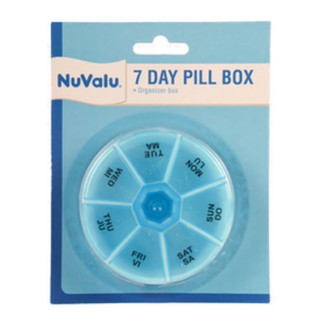 Nuvalu Pill Box 7Days Asst Clrs