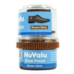 Nuvalu Shoe Shine Polish Paste Brown 50Ml