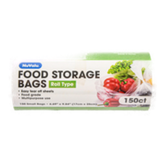 Nuvalu Food Storage Roll Bag 150Ct 6.69" X 9.84"