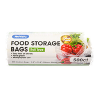 Nuvalu Food Storage Roll Bag 500Ct 9.8" X 13.8"