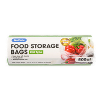 Nuvalu Food Storage Roll Bag 500Ct 11.8" X 15.7"