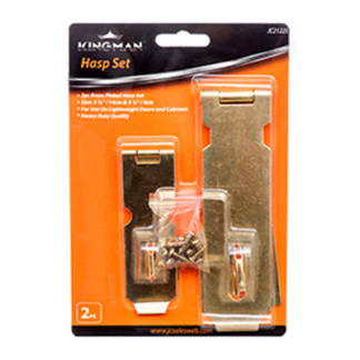 Kingman Brass Hasp 3.5" & 5.5" W/2Pc Set