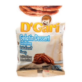D'Gari Milk Gelatin Walnut/Nuez 4.2 Oz
