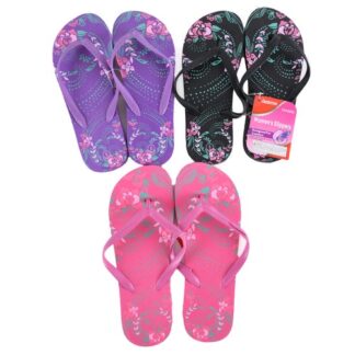 Hs Sandal Lady Flip Flops W/Mixed Clr & Sze
