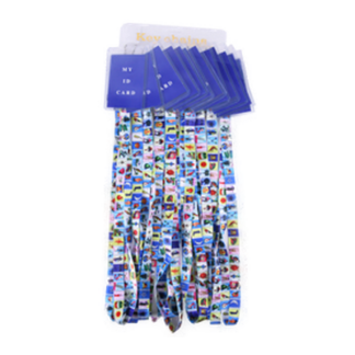 Key Chain W/ Id Holder Asst Loteria Design