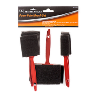 Kingman Paint Foam Brush Set 10Pc