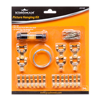 Kingman Picture Frame Hanging Kit 54Pcs