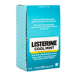 Listerine Breath Strips Cool Mint 24 Ct