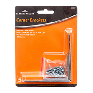 Kingman Corner Braces 2Pc 4" And 3Pc 2"