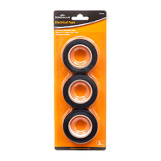 Kingman Electrical Tape Black 0.75" X 30' 3Pcs