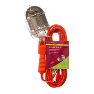Extension Cord 15 Ft Ul 16 Awg W/Work Light