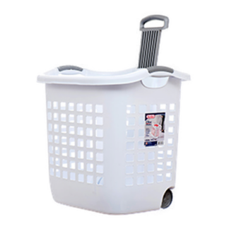 Sterilite Laundry Hamper Bushel W/ Wheel White