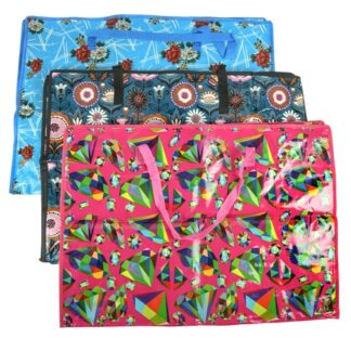 Jumbo Tote Bag Asst Design & Color W/ Zipper