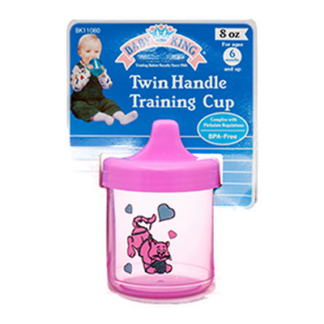 Baby King Twin Handle Training Cup Asst Colors