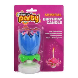 Birthday Candle Musical Asst Clr