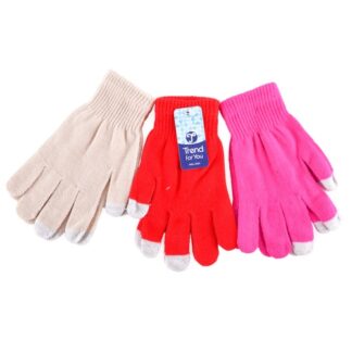Hw Winter Glove W/ Touch Screen Tip Asst Color