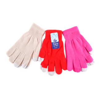Hw Winter Glove W/ Touch Screen Tip Asst Color