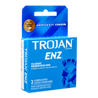 Trojan Condom Enz Premium Lubricant 3 Pk