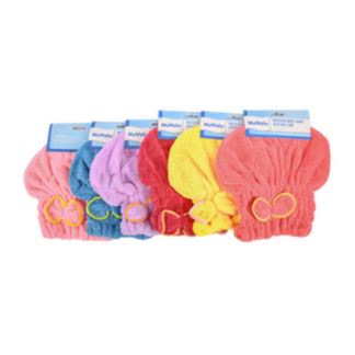 Nuvalu Microfiber Hair Drying Cap W/Asst Clrs