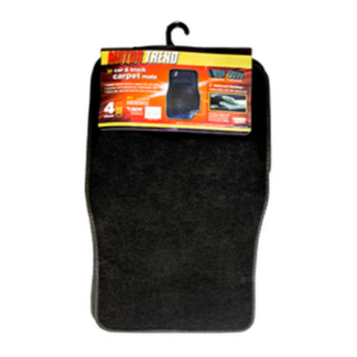 Auto Mat 4Pc Black Inter-Lock Backing
