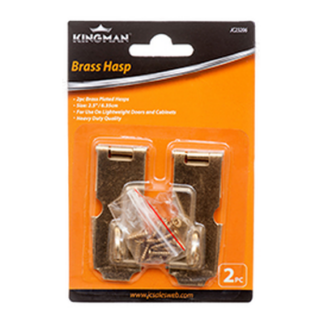 Kingman Brass Hasp 2.5" 2Pcs