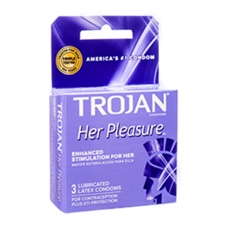 Trojan Condom Her Pleasure 3 Pk