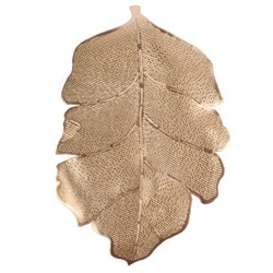 Placemat Leaf Design Metalic Asst Color 12X17.7"