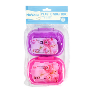 Nuvalu Plastic Soap Box 5.3"X4"X1.8" 38G 2Pc