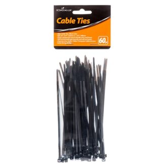Kingman Cable Tie 0.14" X 5.9" Black 60Pcs