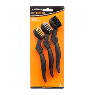 Kingman Wire Brush 3Pc Set W/ Plastic Handle