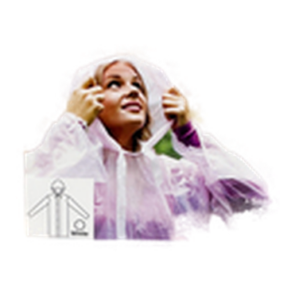 Raincoat Adult White Xl
